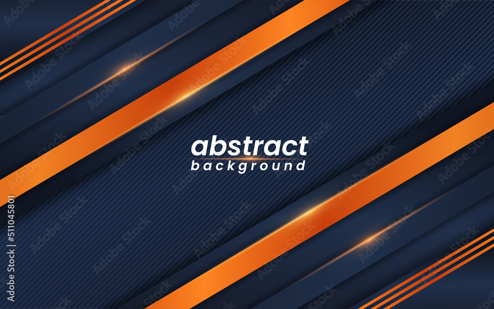 Abstract navy background with shiny orange gradient Abstract navy background with shiny orange gradient