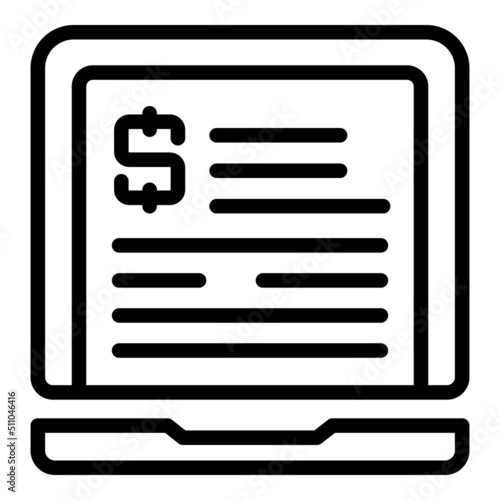 Dollar monetize icon outline vector. Video money. Profit data