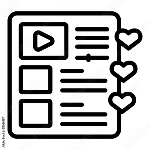 Player play icon outline vector. Profit data. Database lead
