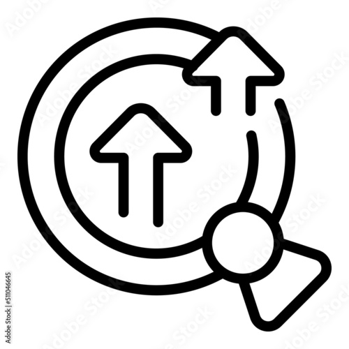 Search online monetize icon outline vector. Profit data. Digital lead
