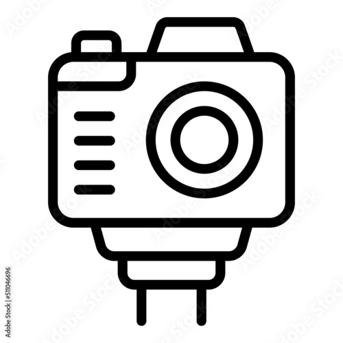 Action camera video icon outline vector. Profit data. Money digital