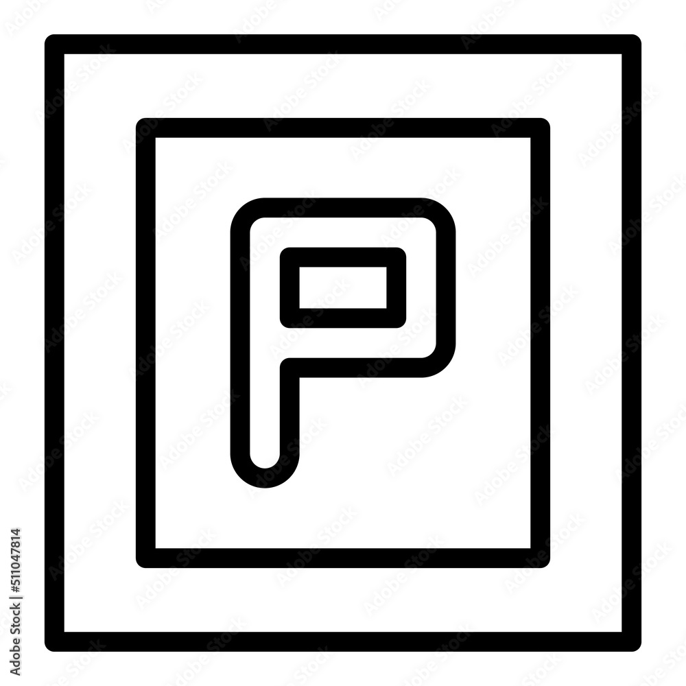 Parking road sign icon outline vector. Park lot. Bike rack Parking road sign icon outline vector. Park lot. Bike rack