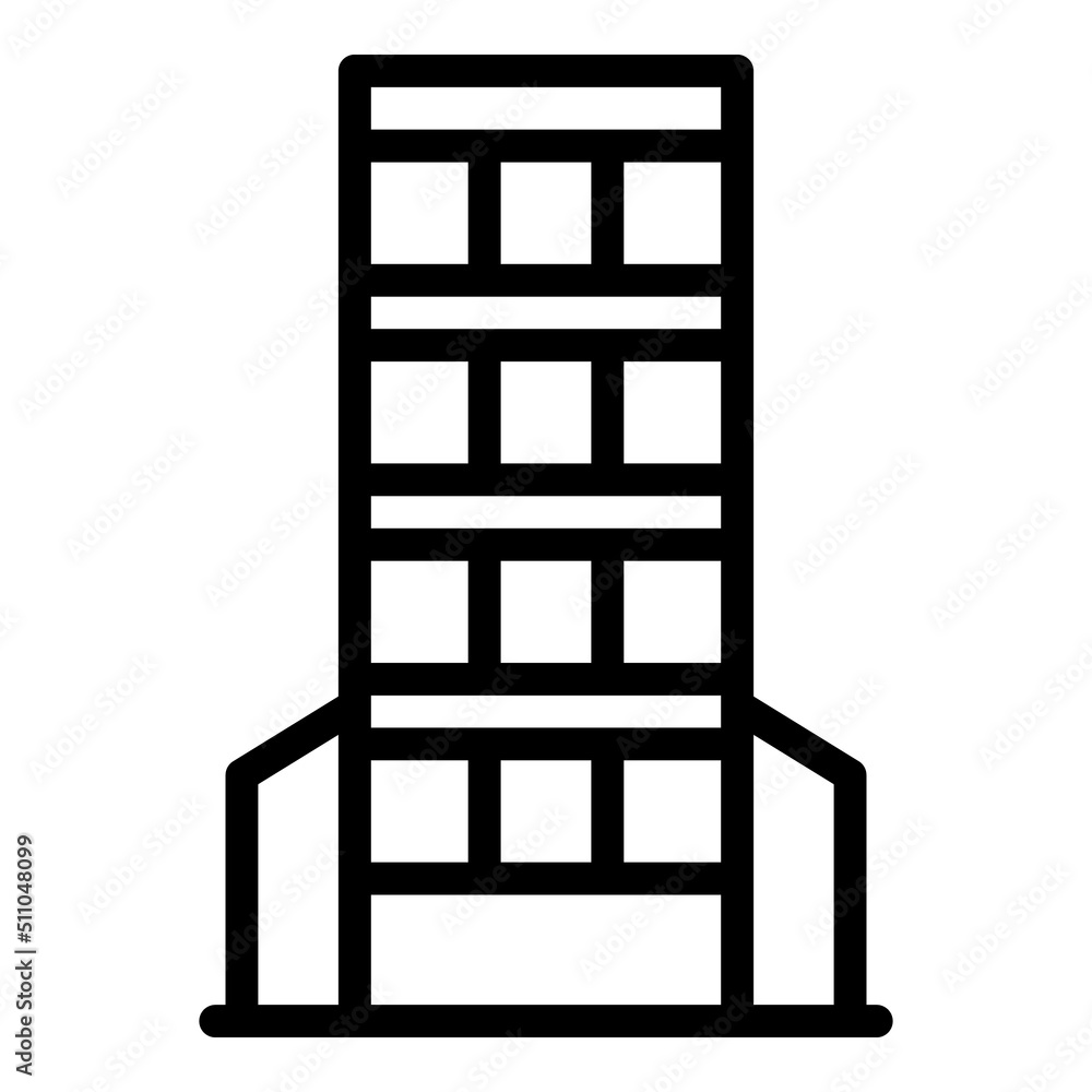 Building center icon outline vector. Modern city. Store mall Building center icon outline vector. Modern city. Store mall