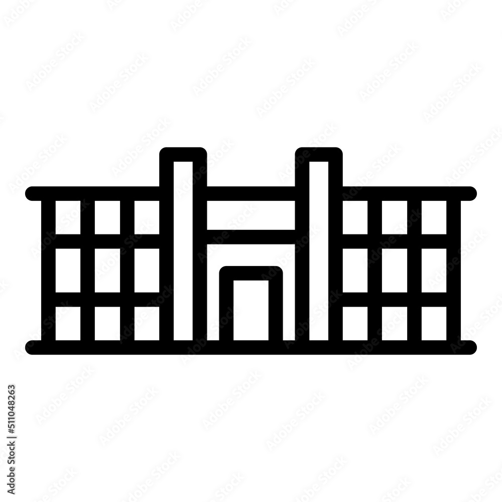 Tall building icon outline vector. Modern store. Centre shop Tall building icon outline vector. Modern store. Centre shop