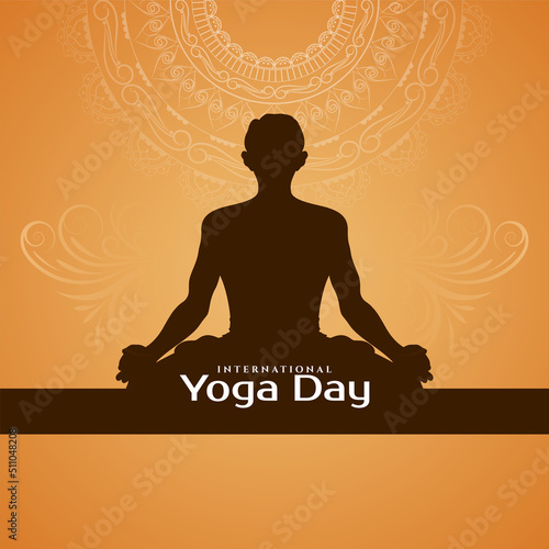 Elegant International Yoga day background design