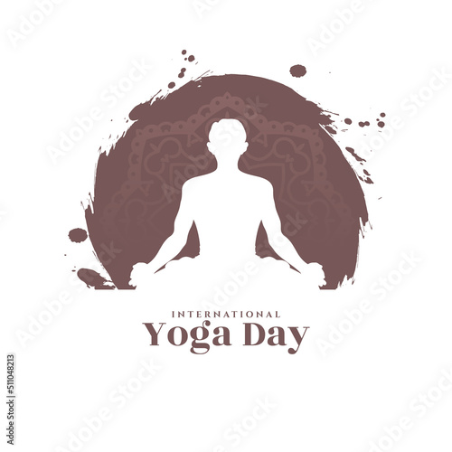 International Yoga day beautiful greeting background design