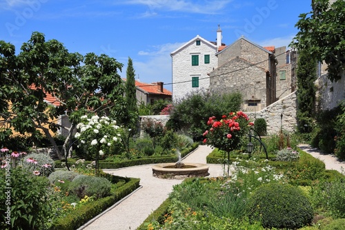 Flower garden in Sibenik, Croatia