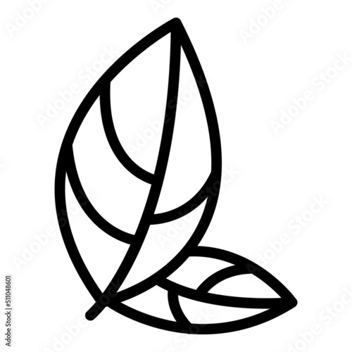 Peppermint icon outline vector. Plant food. Spice bistro