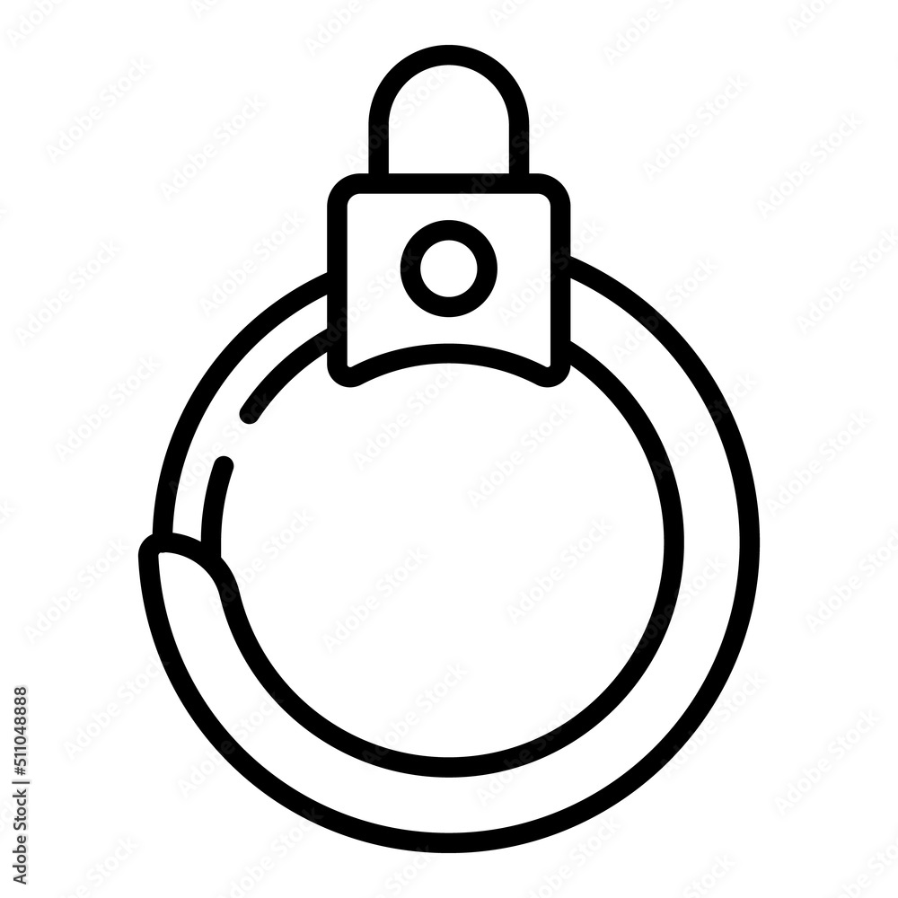 Handcuff ring icon outline vector. Hand jail. Arrest criminal Handcuff ring icon outline vector. Hand jail. Arrest criminal