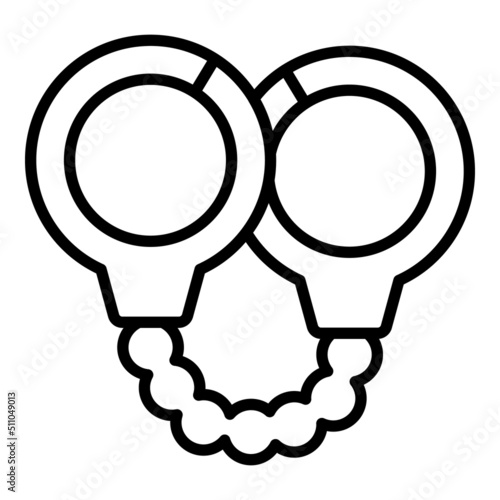 Enforcement handcuff icon outline vector. Hand jail. Arrest criminal