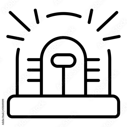 Police flasher icon outline vector. Crime jail. Chain felony