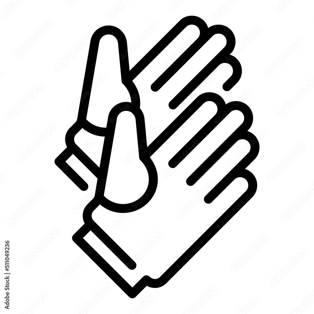 Winter gloves icon outline vector. Boxer glove. Sport box Winter gloves icon outline vector. Boxer glove. Sport box