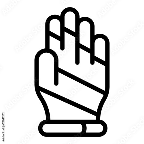 Snow gloves icon outline vector. Winter glove. Sport hand