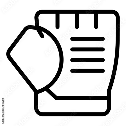 Fight glove icon outline vector. Hand keeper. Bike punch