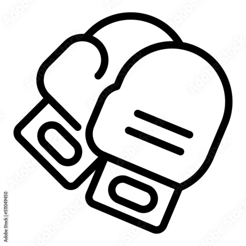 Box gloves icon outline vector. Glove sport. Hand keeper