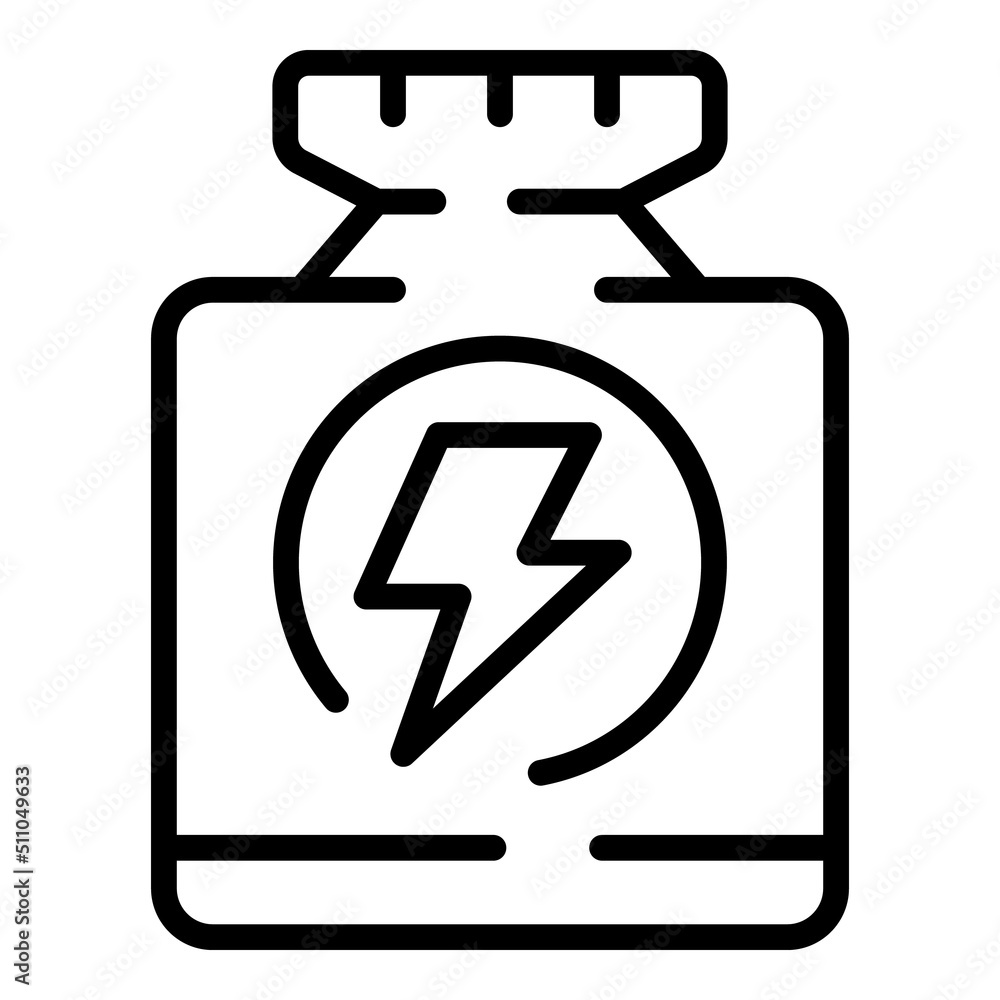Protein jar icon outline vector. Jump rope. Gym activity Protein jar icon outline vector. Jump rope. Gym activity