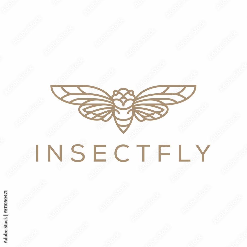 insect line art icon symbol logo
