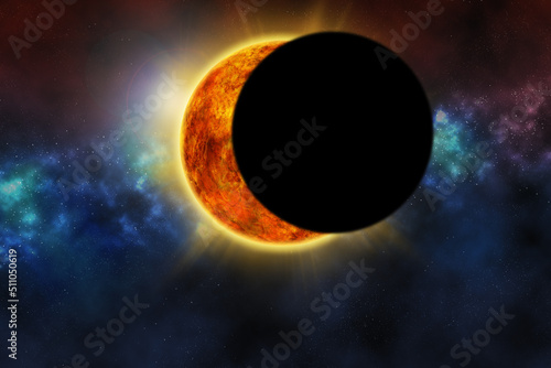 Total solar eclipse. Natural phenomenon. photo