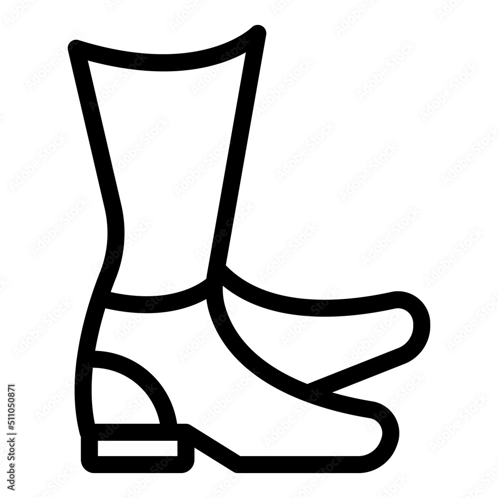 Jockey boots icon outline vector. Race sport. Run fast Jockey boots icon outline vector. Race sport. Run fast