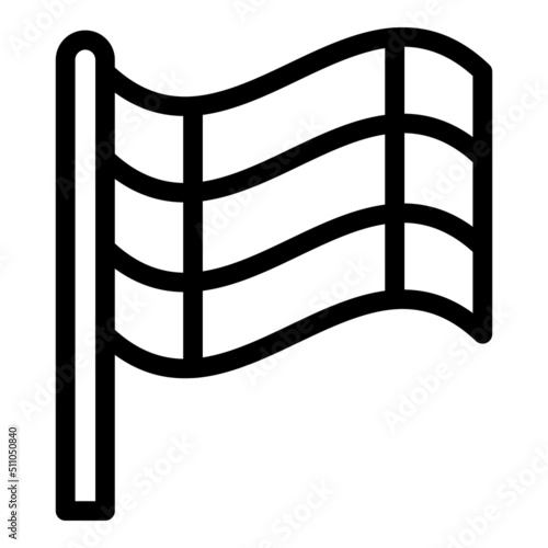Racehorse flag icon outline vector. Horse race. Jockey sport