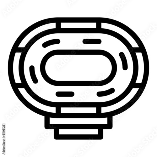 Top view hippodrome icon outline vector. Race sport. Run fast