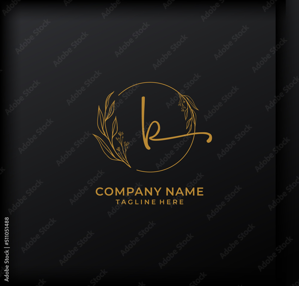 B Letter Logo. Gold Letter Design Vector with Golden Luxury Colors