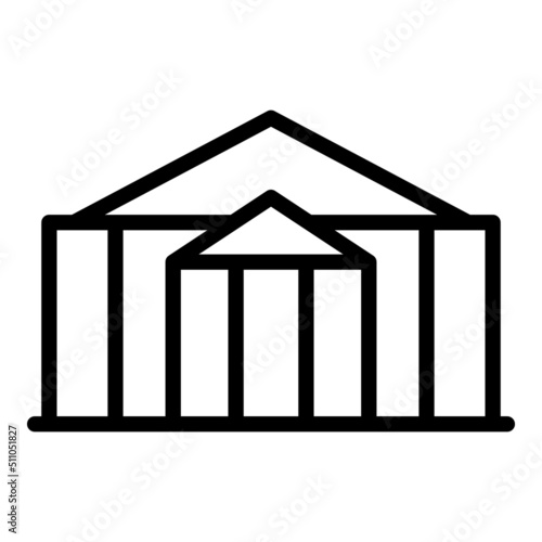 Culture centre icon outline vector. City landmark. Travel tower
