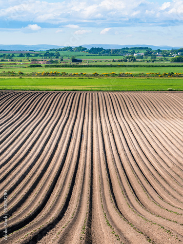 Εκτύπωση καμβά Fields and Farmlands, English Village, England, Europe