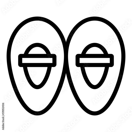 Snow boots icon outline vector. Alaska winter. Usa eskimo