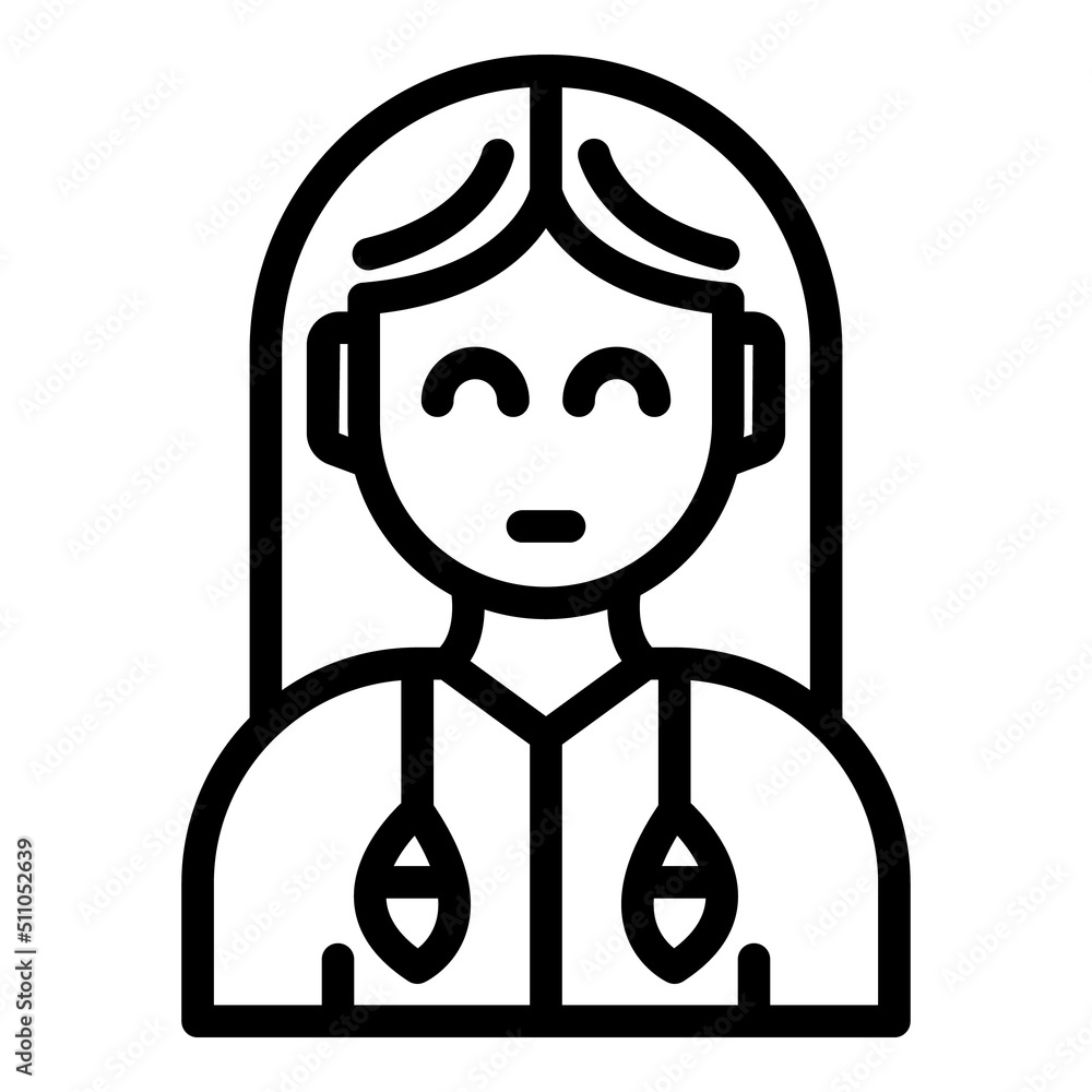 Fototapeta premium Alaska woman icon outline vector. Winter eskimo. Arctic travel