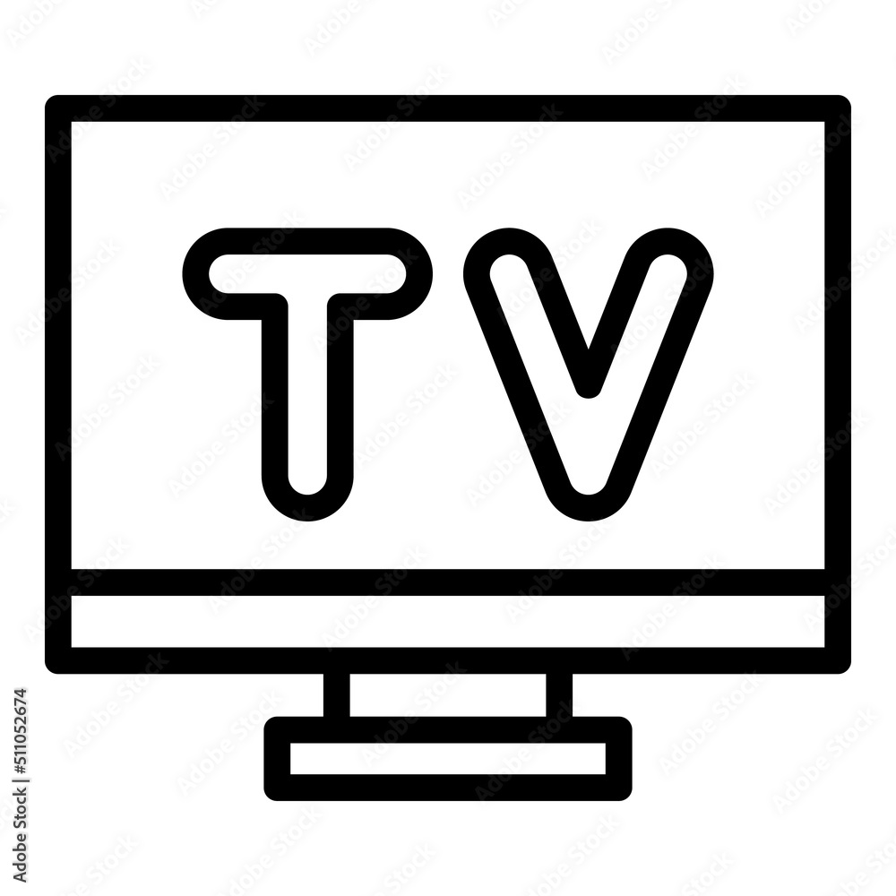 Tv news icon outline vector. Media studio. Press report Tv news icon outline vector. Media studio. Press report