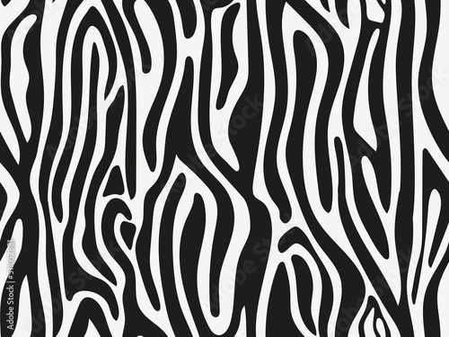 Zebra stripes seamless pattern. Stock texture of the animal. Fashion design  print on fabric wallpaper  website template design. vector.