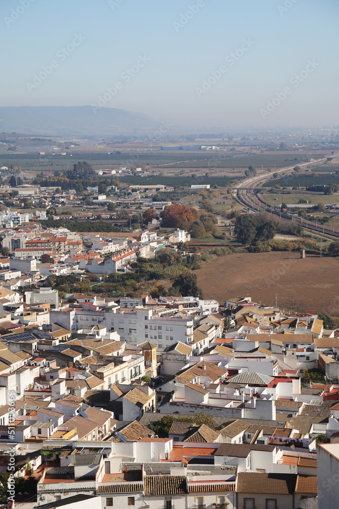 The view from the castle Almodovar Del Rio, Spain