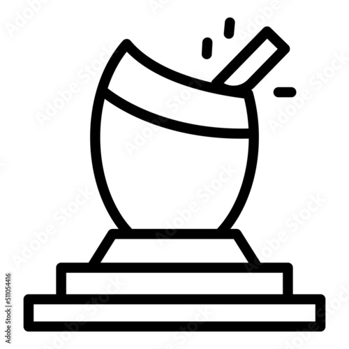 Make vase icon outline vector. Ceramic class. Craft card