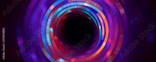 Canvas Print Abstract colorful circular swirling lines background