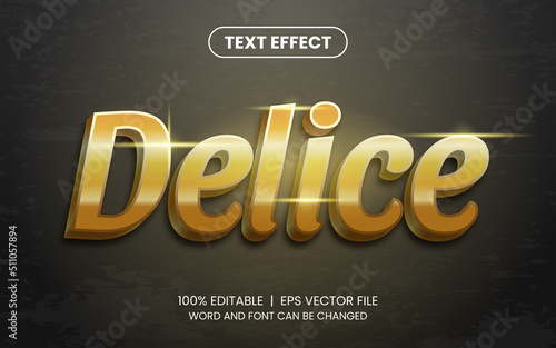 luxury text effect with realistic gold style editable font