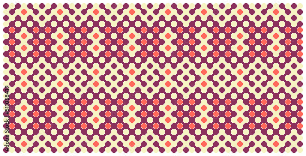 Multicolor truchet tiling connections illustration Multicolor truchet tiling connections illustration