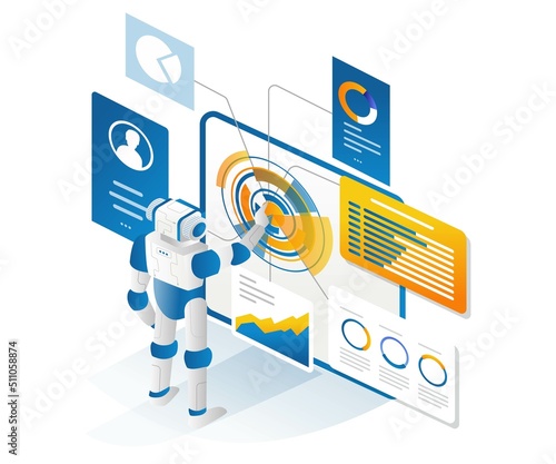 Cloud server business management data analysis robot