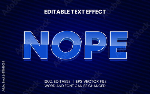 realistic blue slice editable text effect template