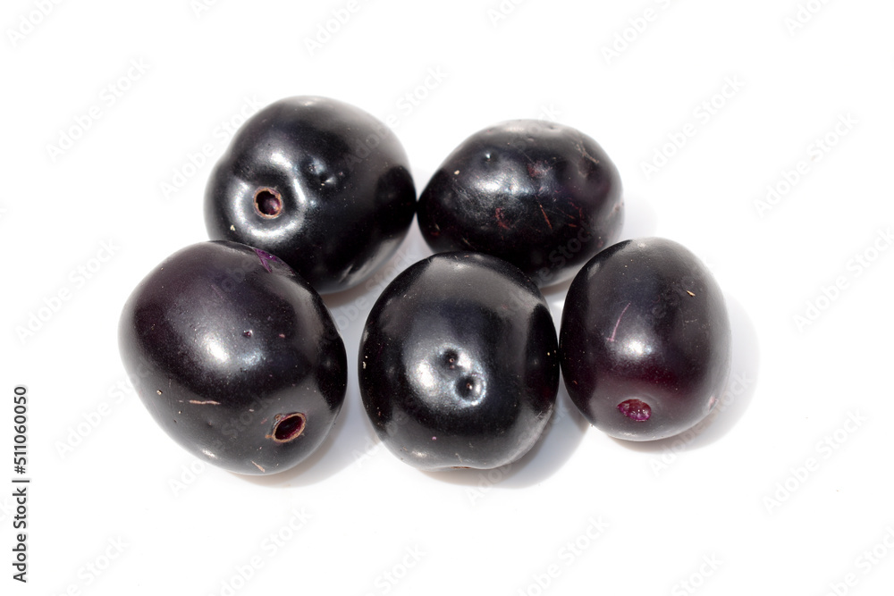 Java plum fruit isolated on white background Java plum fruit isolated on white background