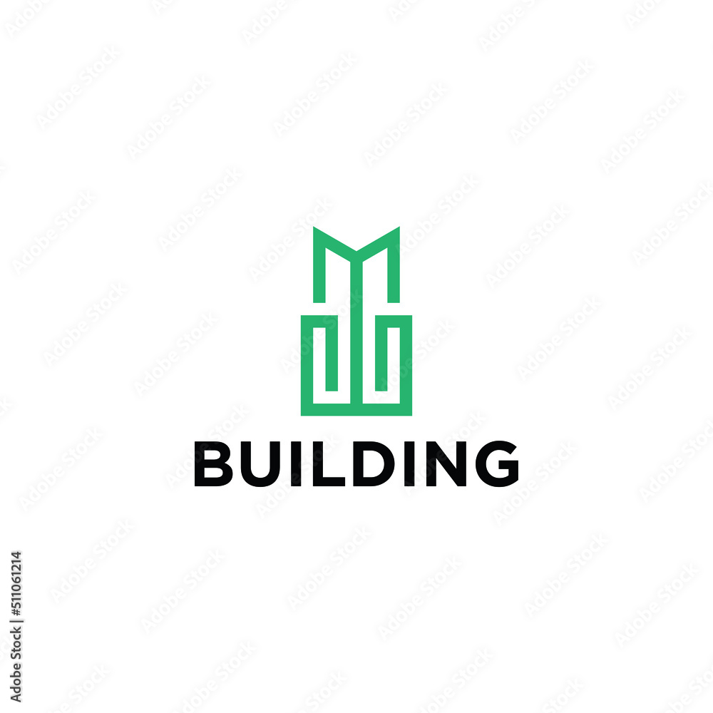 Abstract initial letter GM, MG logo design with building vector graphic Abstract initial letter GM, MG logo design with building vector graphic