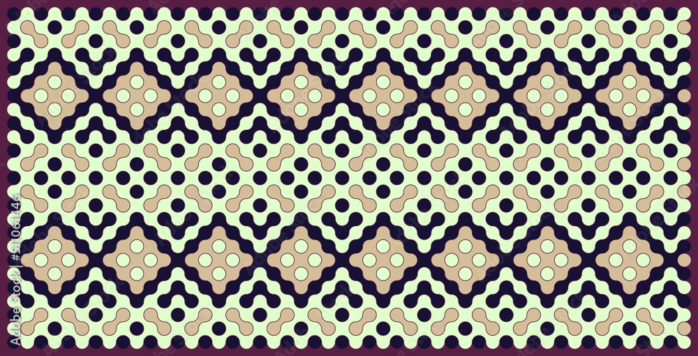 Multicolor truchet tiling connections illustration Multicolor truchet tiling connections illustration