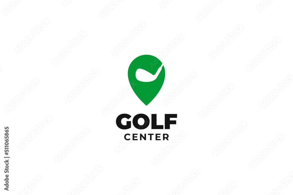 Flat golf bat logo vector icon illustration design Flat golf bat logo vector icon illustration design