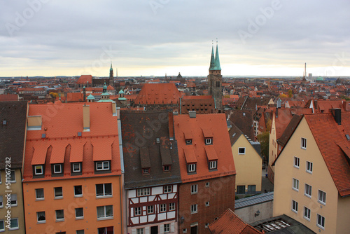Historical houses in downtown in Nuremberg, Bavaria, Germany 