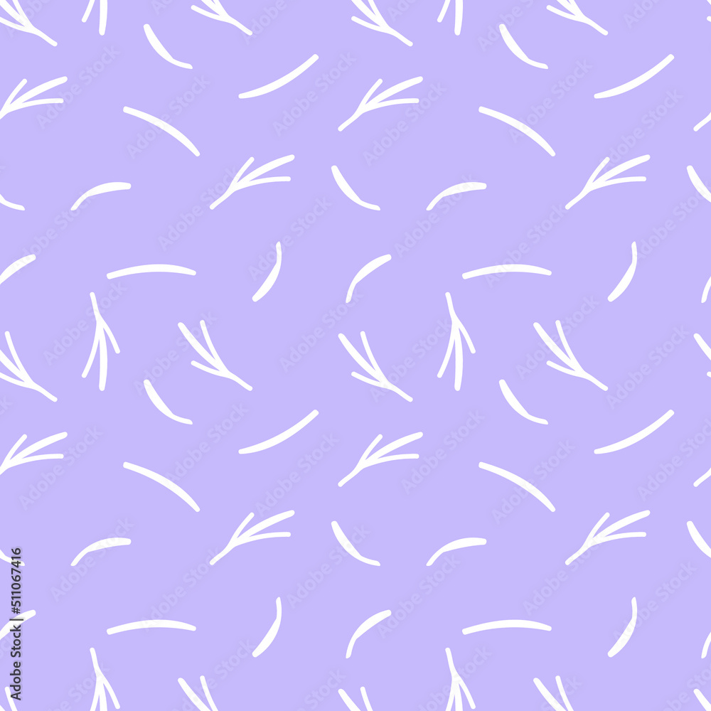 Vector seamless pattern Christmas botanicals in white line on a trendy lilac background.Repeating,floral print in color 2022 in a minimalist style.Designs for textiles,wrapping paper,fabric,packaging. Vector seamless pattern Christmas botanicals in white line on a trendy lilac background.Repeating,floral print in color 2022 in a minimalist style.Designs for textiles,wrapping paper,fabric,packaging.