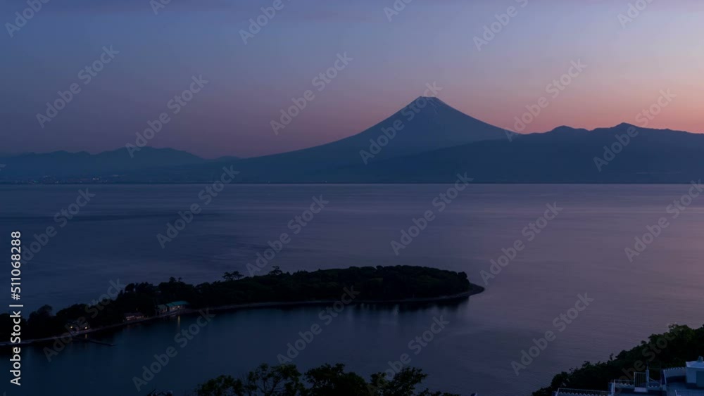 夜明けの西伊豆大瀬崎から朝焼け富士山Timelapse 夜明けの西伊豆大瀬崎から朝焼け富士山Timelapse