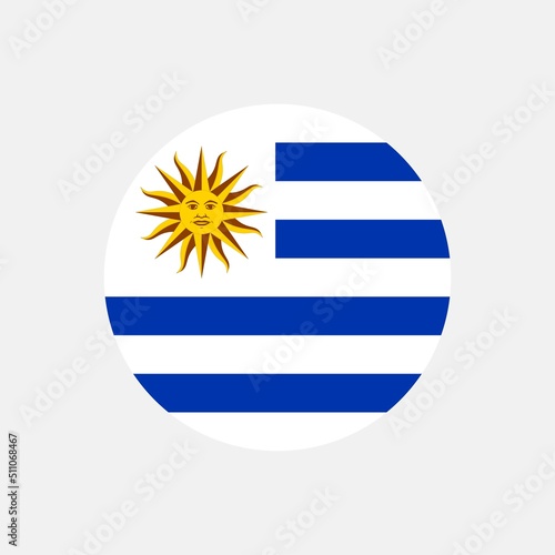 Country Uruguay. Uruguay flag. Vector illustration. photo