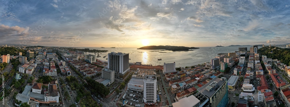 Kota Kinabalu, Sabah Malaysia June 14, 2022 The Waterfront and