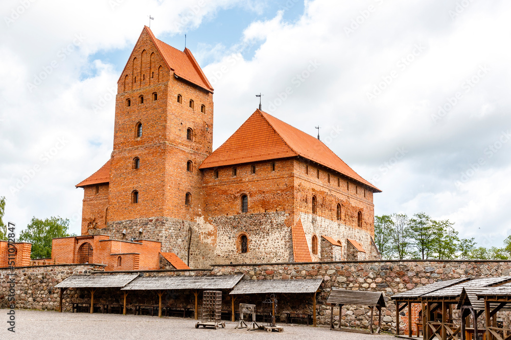 Exterior of the Ducal Palace of the Trakai Castle island, Trakai, Lithuania, Europe