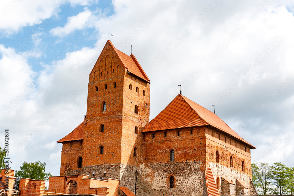 Exterior of the Ducal Palace of the Trakai Castle island, Trakai, Lithuania, Europe